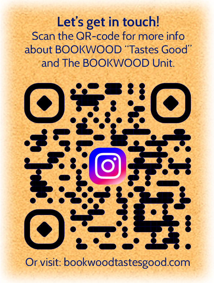 QR-code naar de officiële website van BOOKWOOD Tastes Good | QR code to the official website of BOOKWOOD Tastes Good